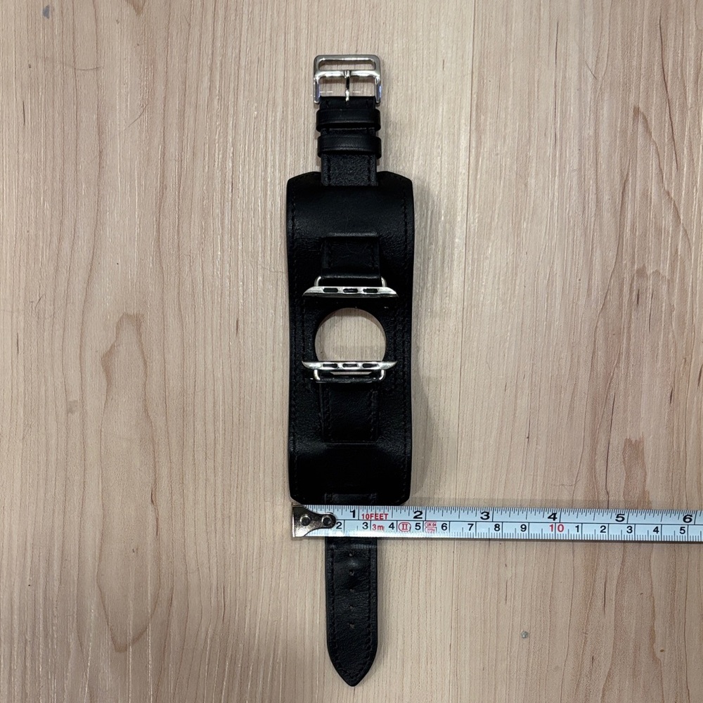 Black Leather Smartwatch Band - Picture 6 of 9